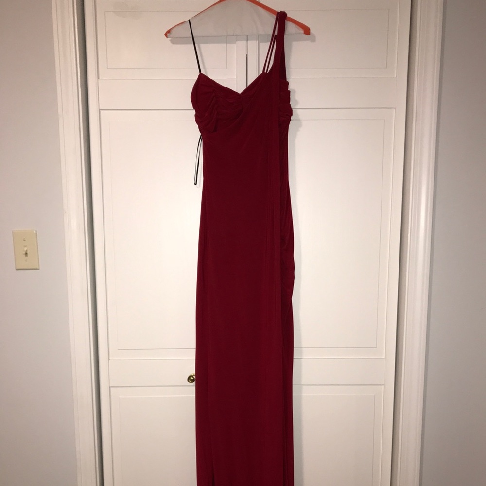 Long red dress